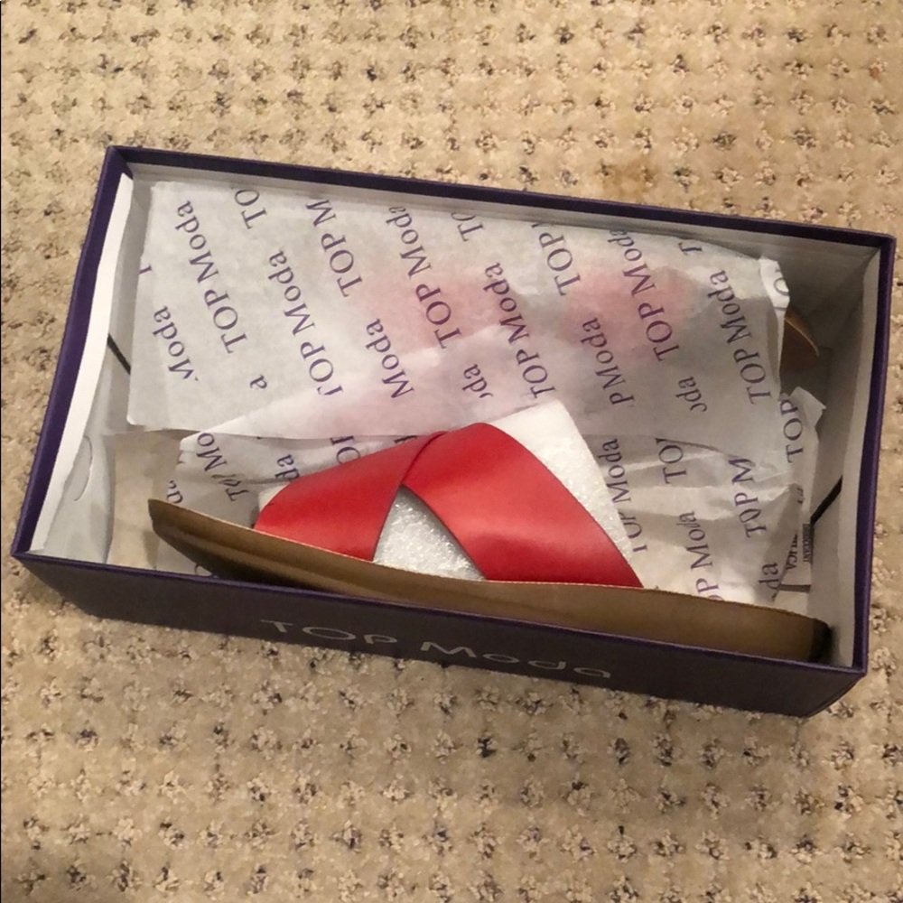 Red summer sandal
